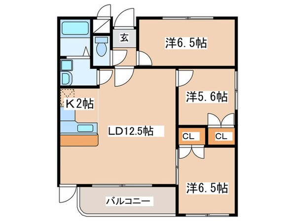 ドルチェ旭ヶ丘の物件間取画像